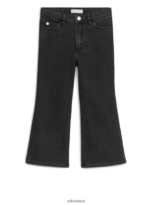 ARKET Ausgestellte Stretchjeans schwarz gewaschen Kinder 8RF08T1572 Kleidung