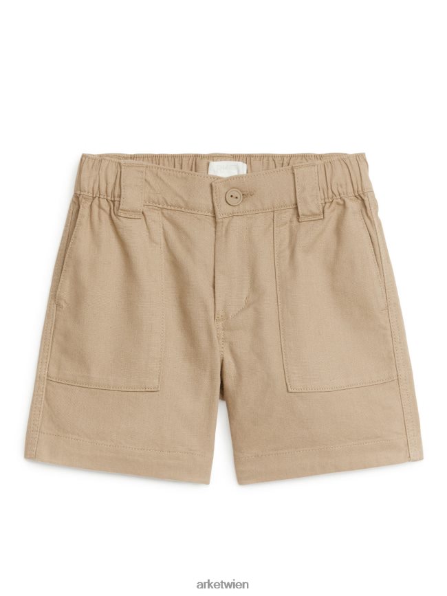 ARKET Baumwollshorts Beige Kinder 8RF08T1536 Kleidung