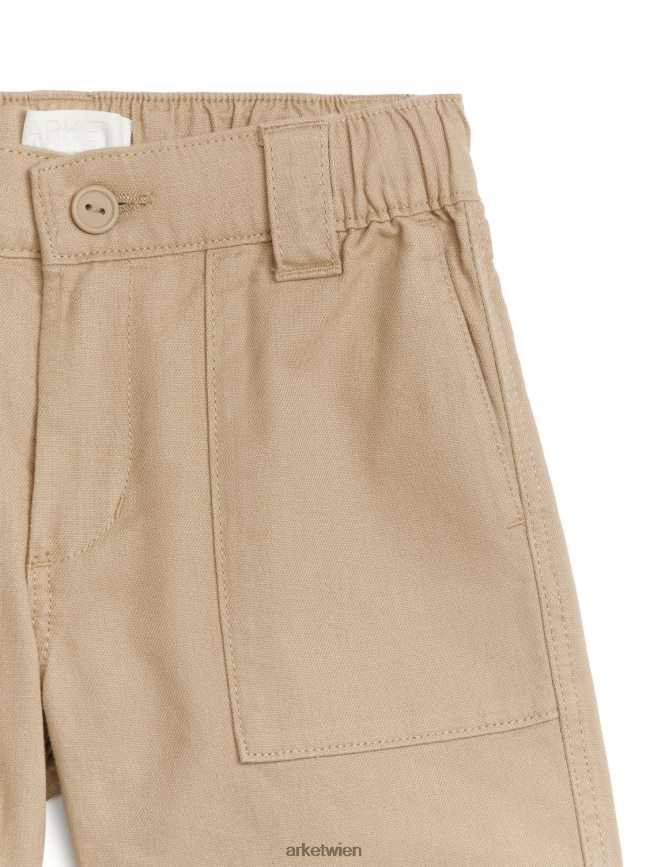 ARKET Baumwollshorts Beige Kinder 8RF08T1536 Kleidung