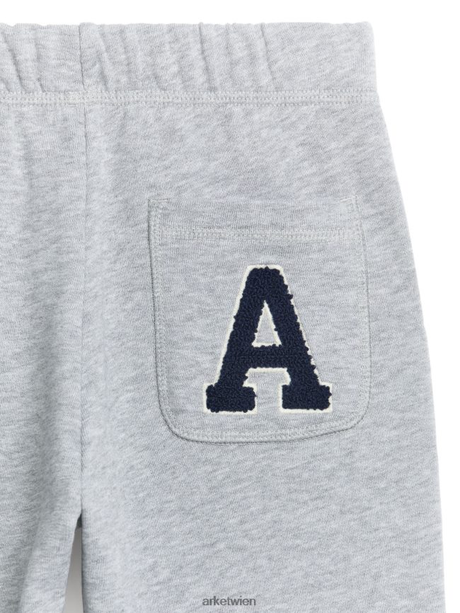 ARKET College-Jogginghose graue Melange Kinder 8RF08T1580 Kleidung