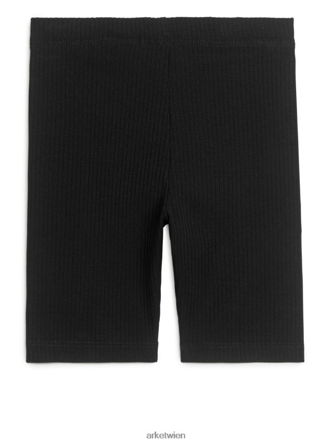 ARKET Gerippte Fahrradshorts Schwarz Kinder 8RF08T1567 Kleidung