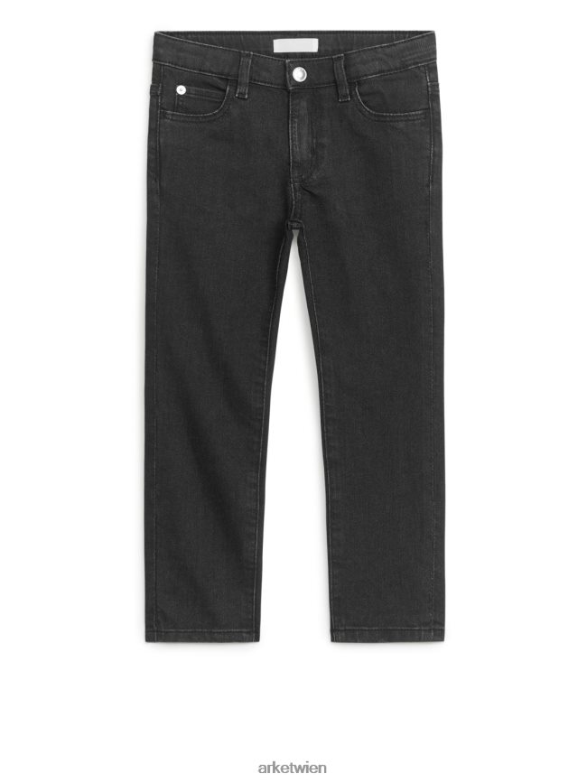 ARKET Slim-Stretch-Jeans Schwarz Kinder 8RF08T1578 Kleidung