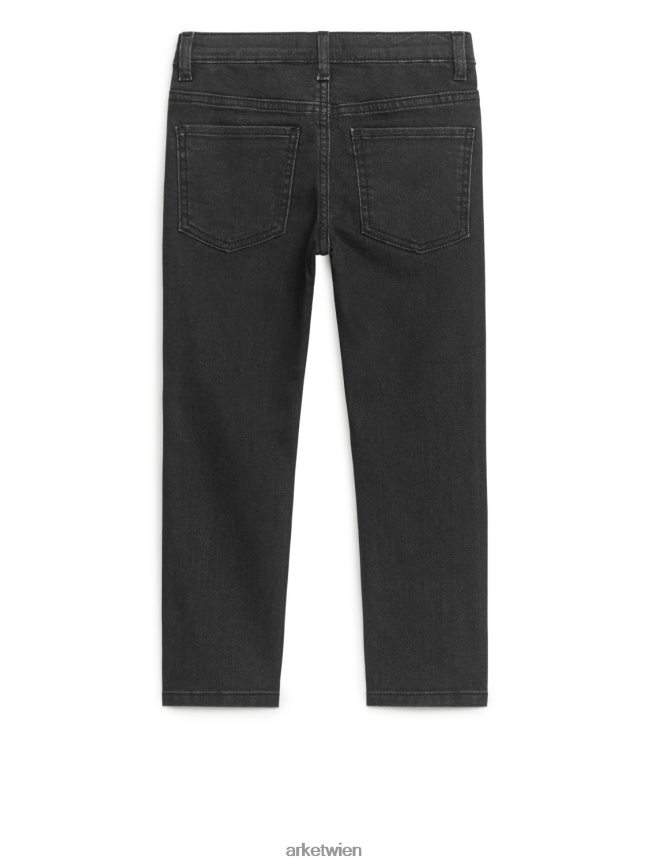 ARKET Slim-Stretch-Jeans Schwarz Kinder 8RF08T1578 Kleidung