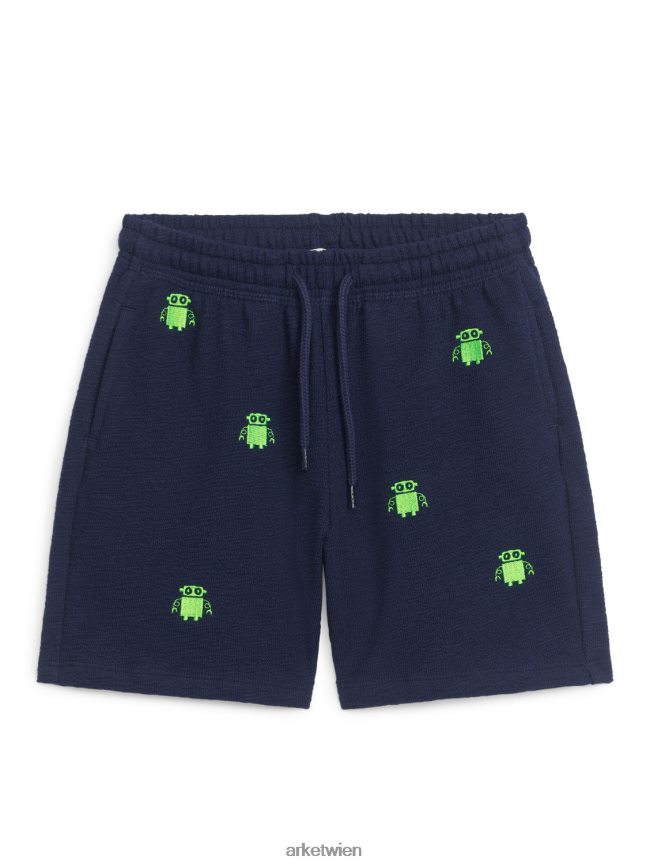 ARKET Sweatshirt mit Roboter-Stickerei dunkelblau/Roboter Kinder 8RF08T1543 Kleidung