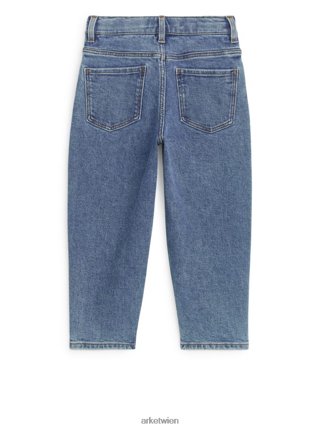 ARKET Tapered-Stretch-Jeans blau gewaschen Kinder 8RF08T1583 Kleidung