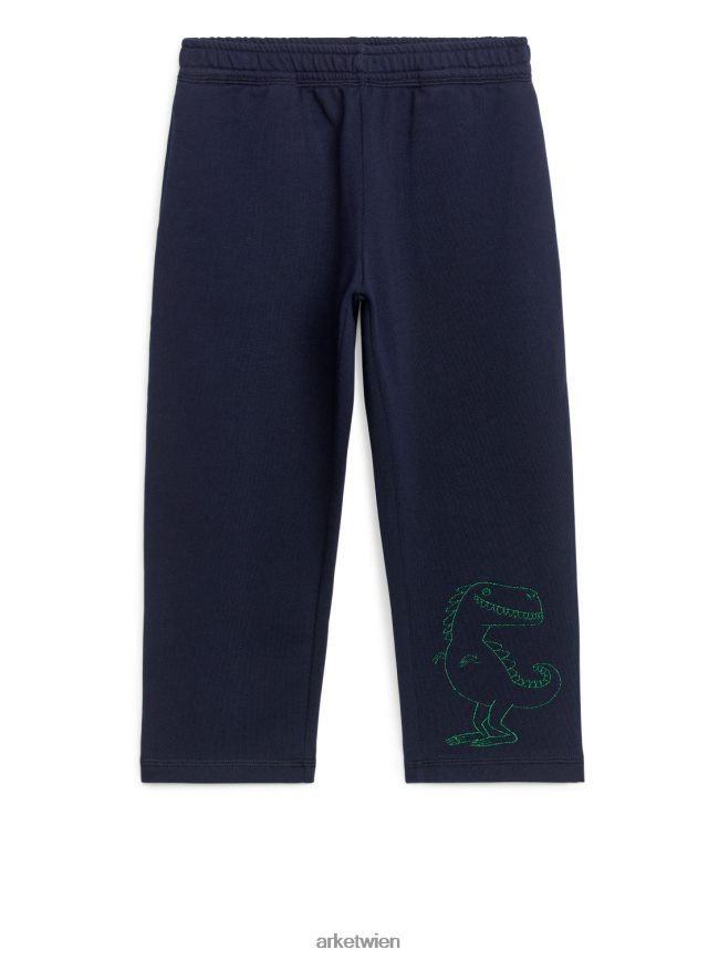 ARKET bestickte Jogginghose Dunkelblau Kinder 8RF08T1574 Kleidung