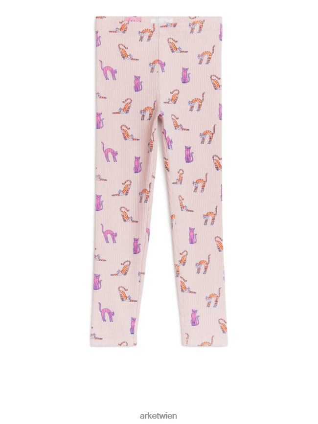 ARKET gerippte Leggings Altrosa Kinder 8RF08T1545 Kleidung