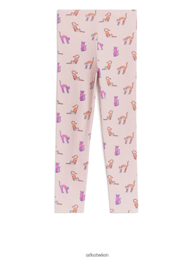 ARKET gerippte Leggings Altrosa Kinder 8RF08T1545 Kleidung