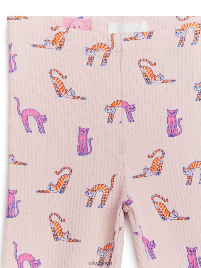 ARKET gerippte Leggings Altrosa Kinder 8RF08T1545 Kleidung