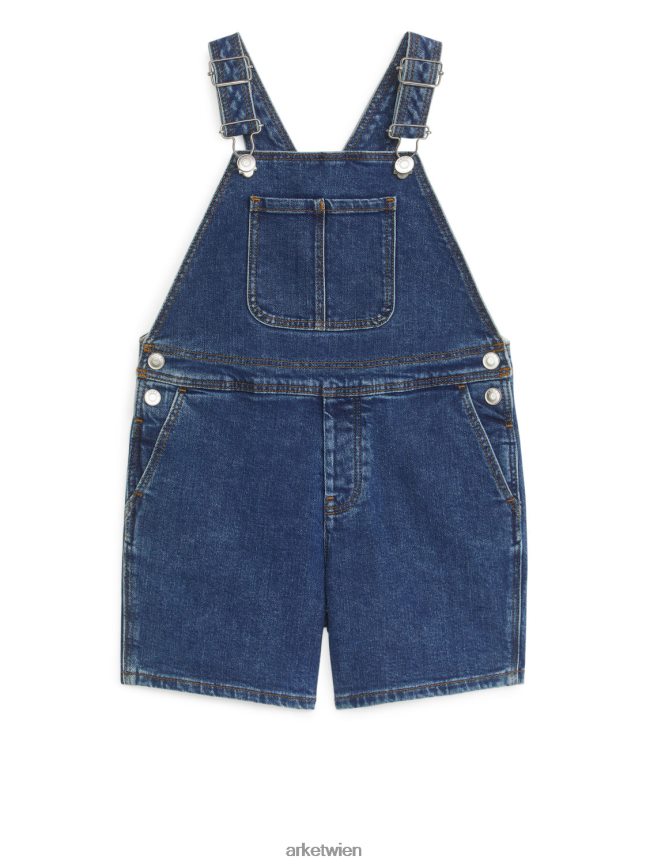 ARKET kurze Jeans-Latzhose Dunkelblau Kinder 8RF08T1551 Kleidung