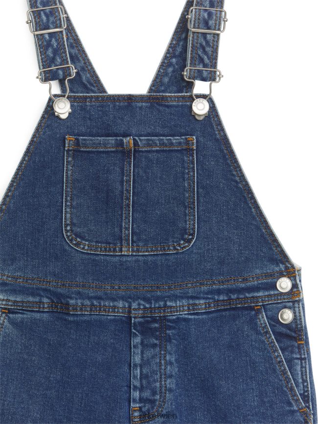 ARKET kurze Jeans-Latzhose Dunkelblau Kinder 8RF08T1551 Kleidung