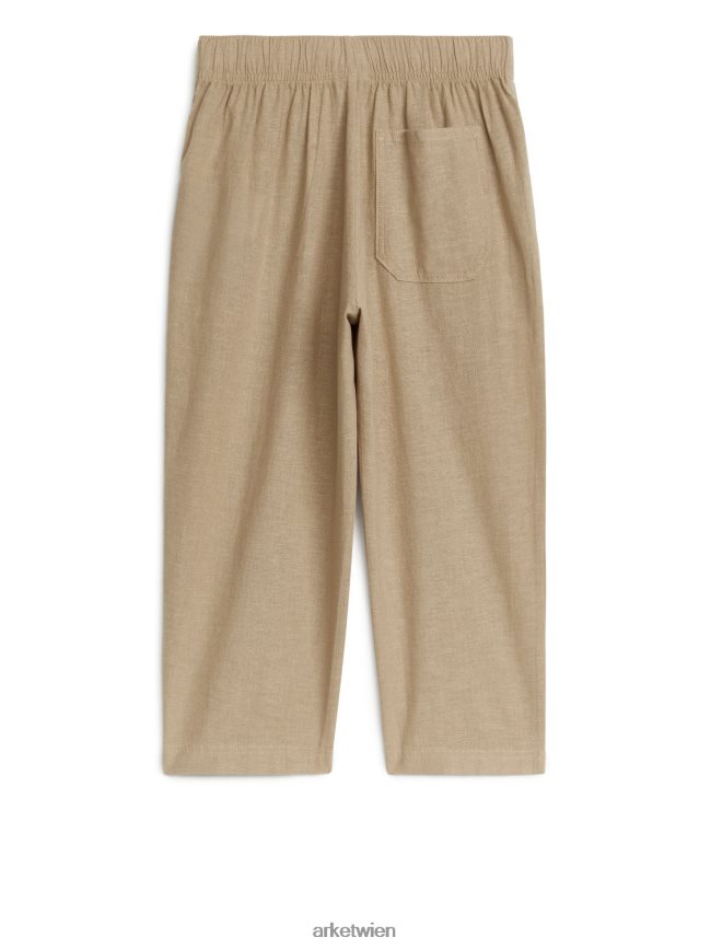 ARKET lässige Leinenhose Beige Kinder 8RF08T1559 Kleidung