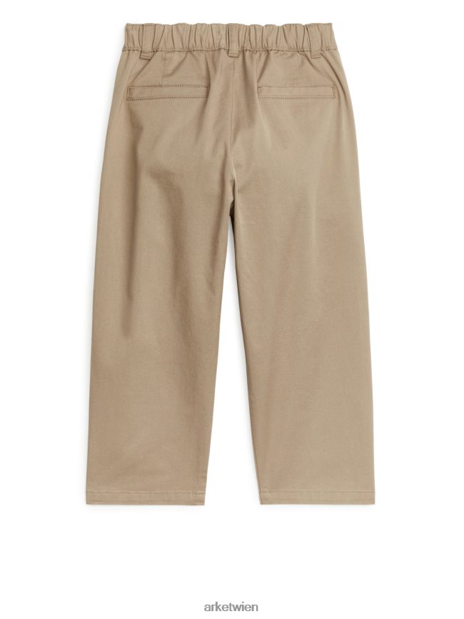 ARKET weite Baumwoll-Chinos Beige Kinder 8RF08T1537 Kleidung