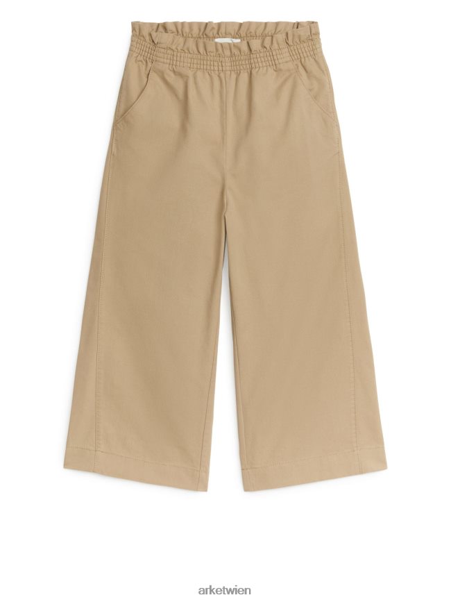 ARKET weite Baumwollhose Beige Kinder 8RF08T1540 Kleidung