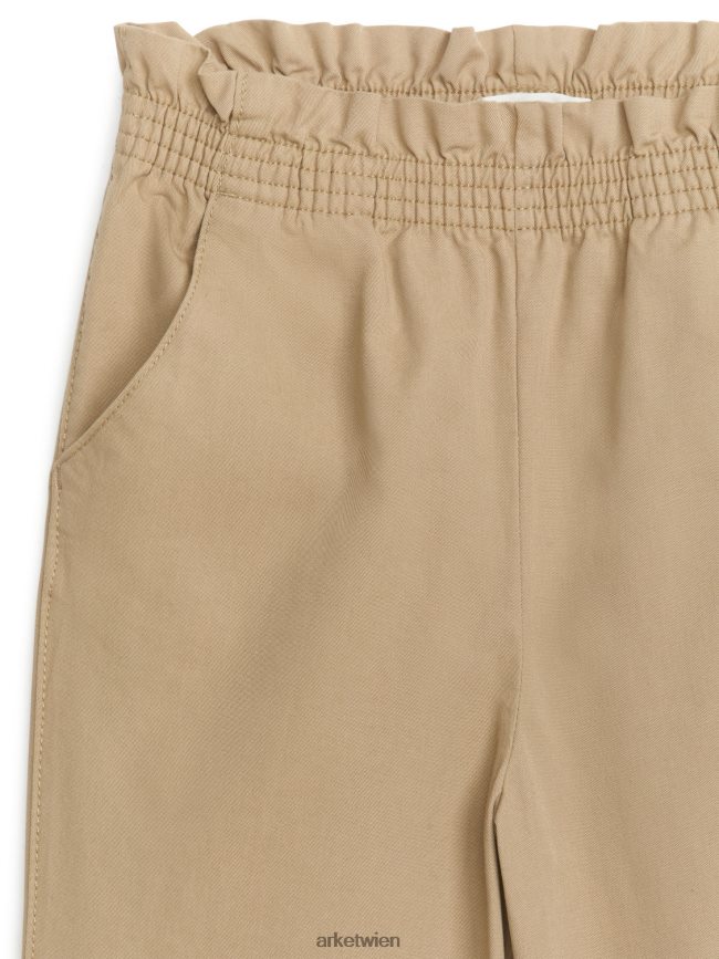 ARKET weite Baumwollhose Beige Kinder 8RF08T1540 Kleidung