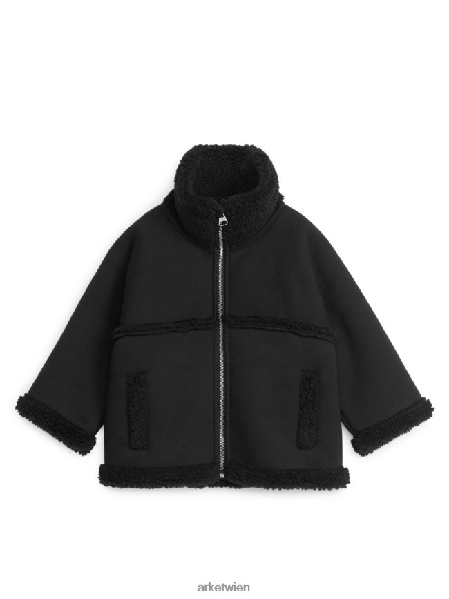 ARKET Florjacke Schwarz Kinder 8RF08T1676 Kleidung
