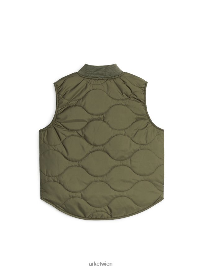 ARKET Steppweste Khakigrün Kinder 8RF08T1674 Kleidung