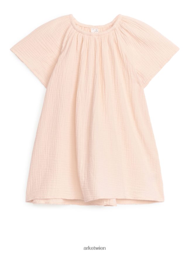 ARKET A-Linien-Kleid aus Käsetuch hell orange Kinder 8RF08T1377 Kleidung