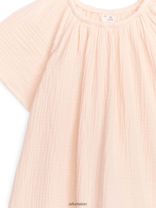 ARKET A-Linien-Kleid aus Käsetuch hell orange Kinder 8RF08T1377 Kleidung