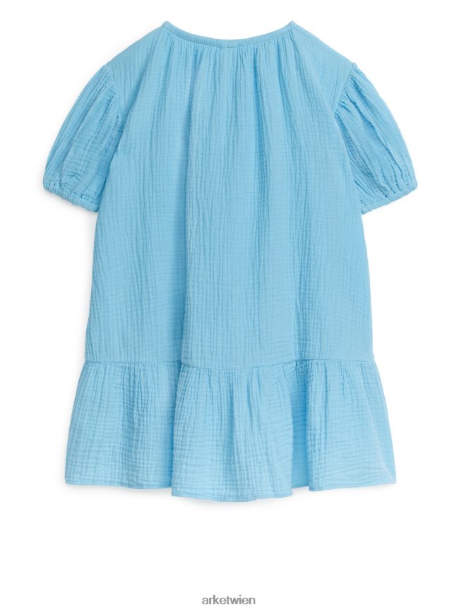 ARKET Kleid aus Baumwoll-Musselin hellblau Kinder 8RF08T1379 Kleidung