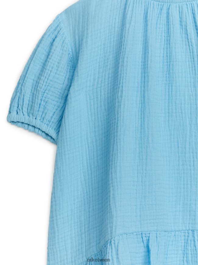 ARKET Kleid aus Baumwoll-Musselin hellblau Kinder 8RF08T1379 Kleidung