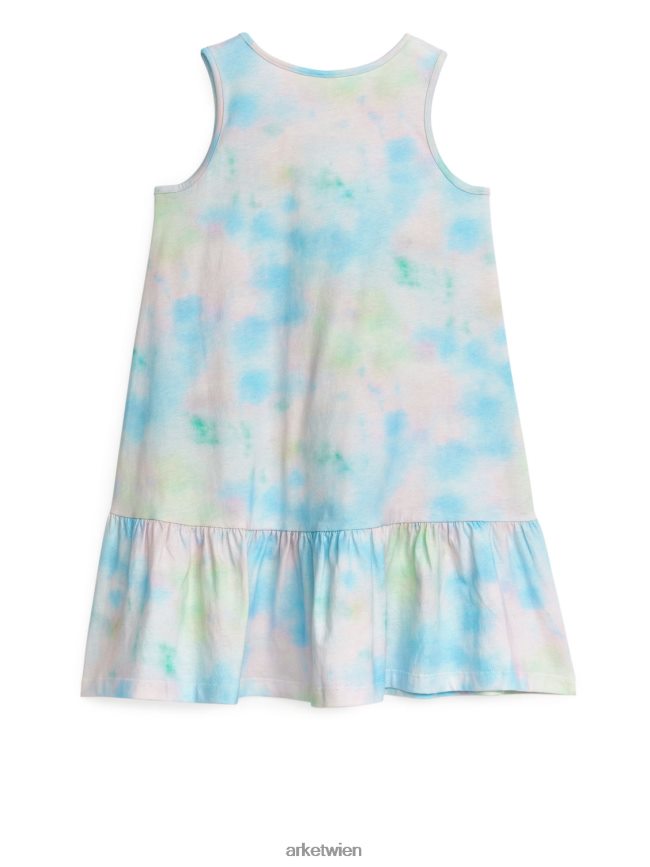 ARKET Kleid aus Jersey mit Rüschen weiß/batik Kinder 8RF08T1370 Kleidung