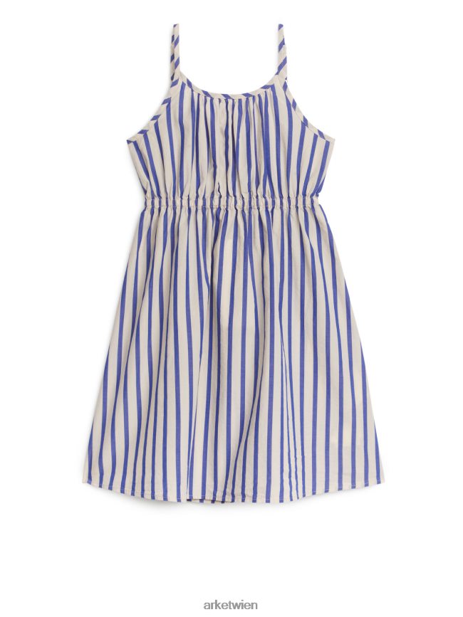 ARKET gewebtes Sommerkleid Blaue Streifen Kinder 8RF08T1368 Kleidung