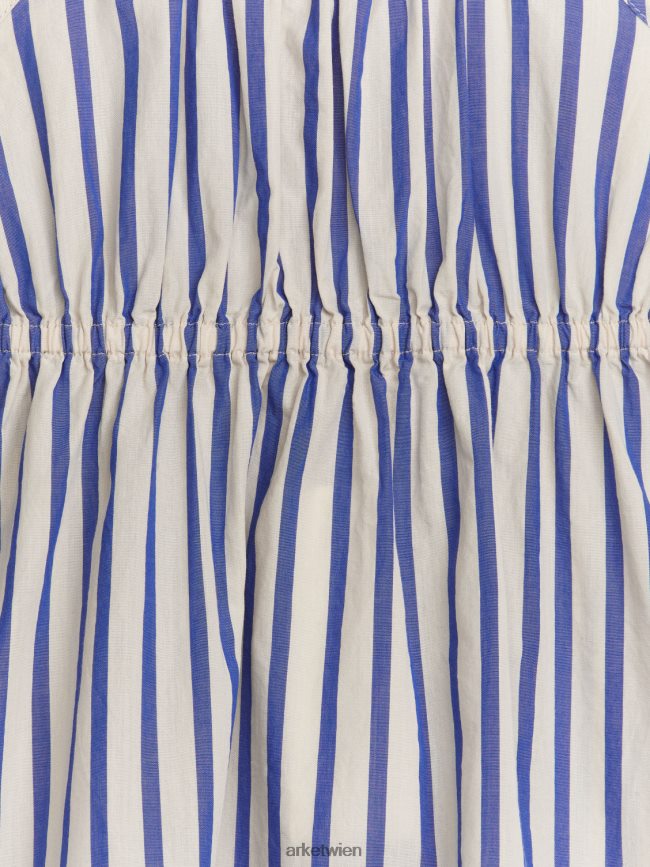 ARKET gewebtes Sommerkleid Blaue Streifen Kinder 8RF08T1368 Kleidung