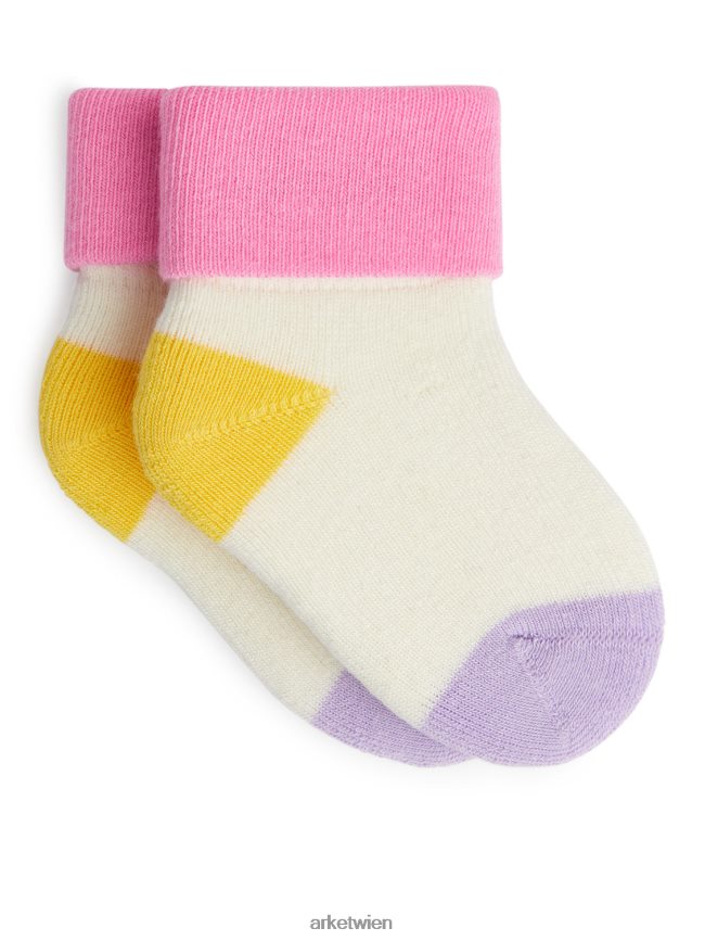 ARKET Frotteesocken rosa/cremeweiß Kinder 8RF08T1784 Kleidung