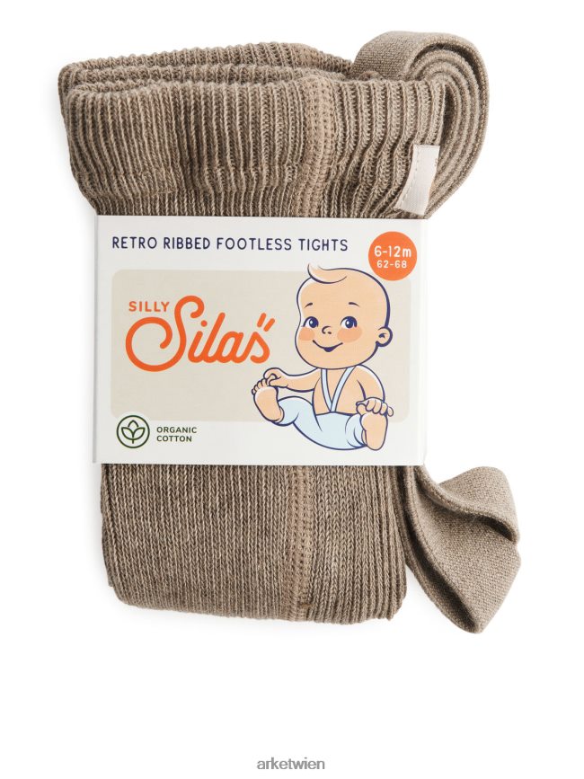 ARKET Silly Silas fußlose Strumpfhose mit Hosenträgern Beige Kinder 8RF08T1619 Kleidung