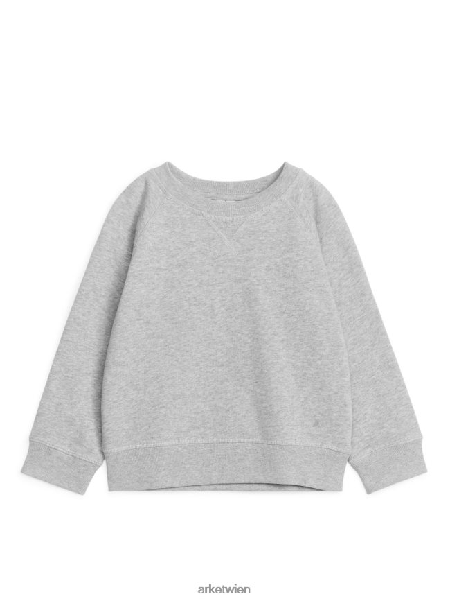 ARKET Baumwoll-Sweatshirt graue Melange Kinder 8RF08T1444 Kleidung