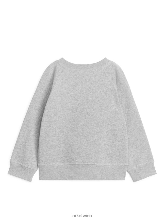ARKET Baumwoll-Sweatshirt graue Melange Kinder 8RF08T1444 Kleidung