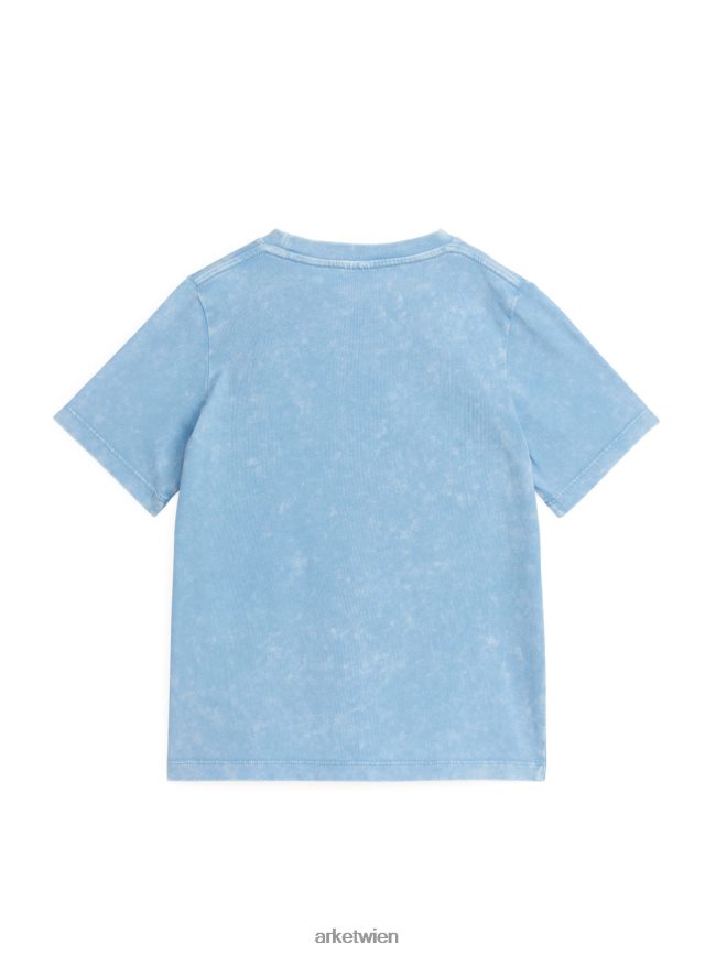 ARKET Baumwoll t-shirt Blau Kinder 8RF08T1430 Kleidung