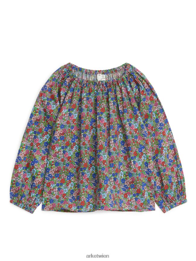 ARKET Bluse mit Aufdruck Mehrfarben Kinder 8RF08T1488 Kleidung