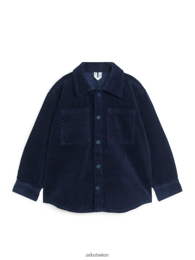ARKET Cord-Überhemd Dunkelblau Kinder 8RF08T1437 Kleidung