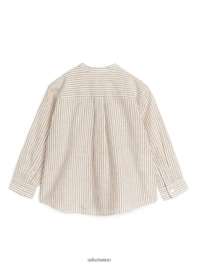 ARKET Henley-Leinenhemd beige/cremeweiß Kinder 8RF08T1473 Kleidung