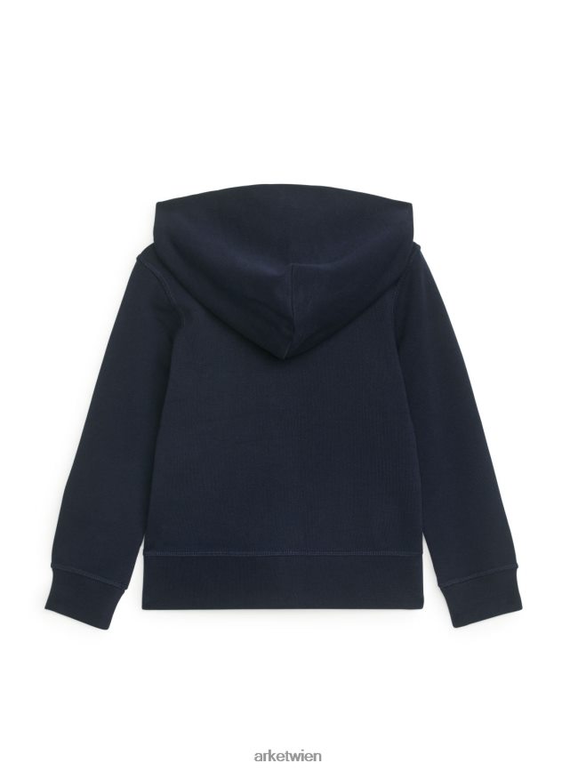 ARKET Kapuzenpullover mit Reißverschluss Dunkelblau Kinder 8RF08T1530 Kleidung