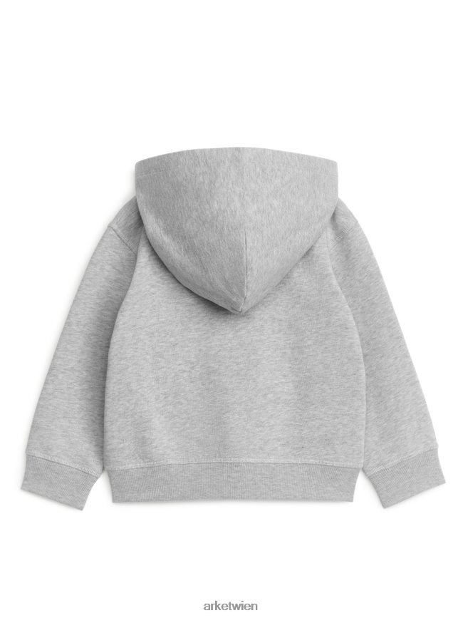 ARKET Kapuzenpullover mit Reißverschluss hellgrau Kinder 8RF08T1494 Kleidung