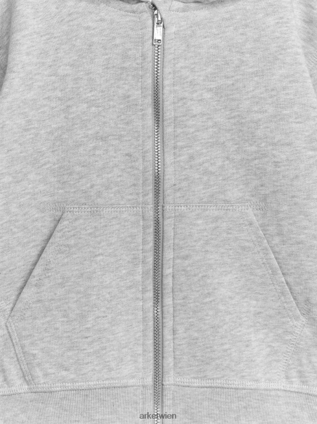 ARKET Kapuzenpullover mit Reißverschluss hellgrau Kinder 8RF08T1494 Kleidung
