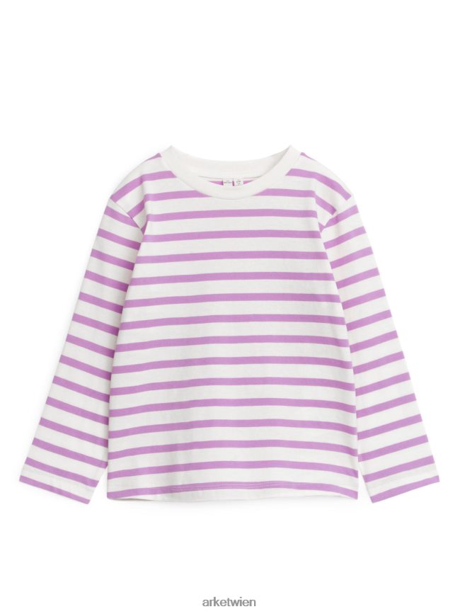 ARKET Langarm-T-Shirt 2er-Set lila Kinder 8RF08T1446 Kleidung