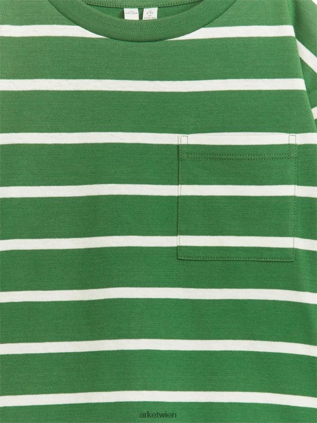 ARKET Langarm-T-Shirt grün/gestreift Kinder 8RF08T1452 Kleidung