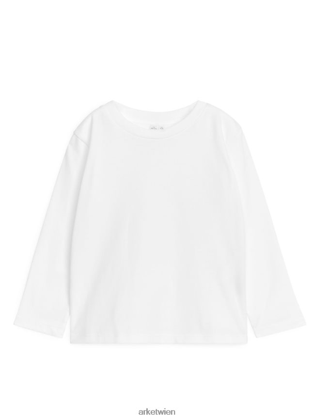 ARKET Langarm-T-Shirt im 2er-Set weiß schwarz Kinder 8RF08T1524 Kleidung