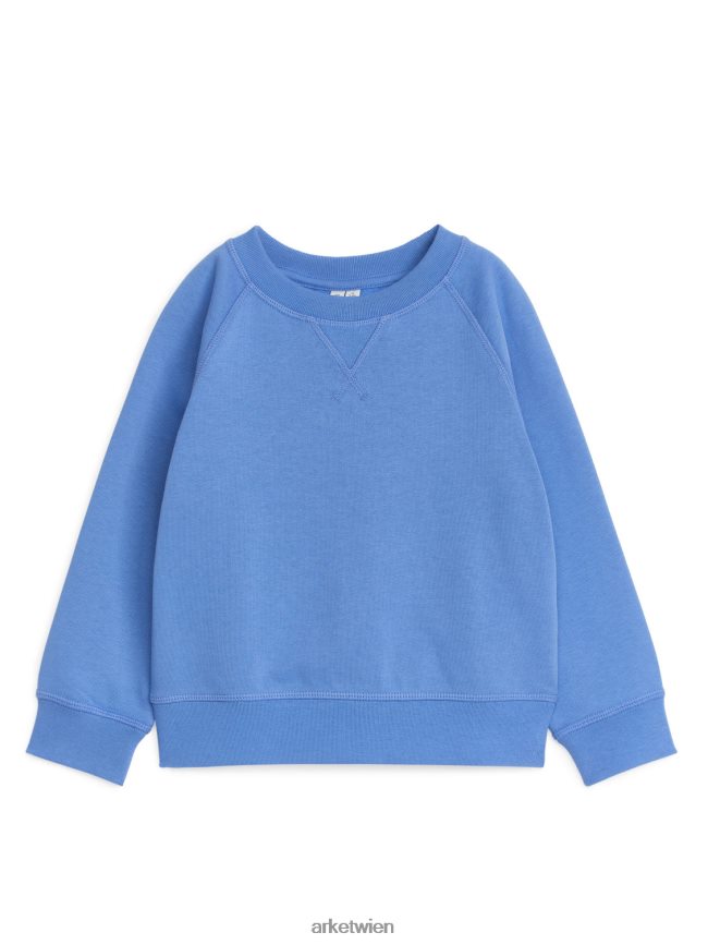ARKET Sweatshirt aus französischem Frottee Himmelblau Kinder 8RF08T1496 Kleidung