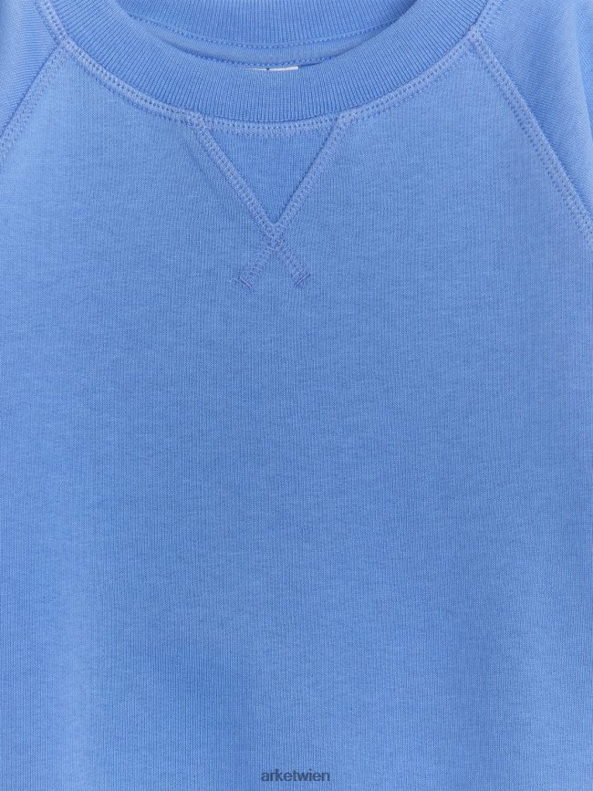 ARKET Sweatshirt aus französischem Frottee Himmelblau Kinder 8RF08T1496 Kleidung