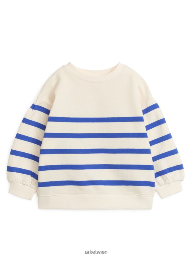 ARKET Sweatshirt mit Puffärmeln creme/blau Kinder 8RF08T1476 Kleidung