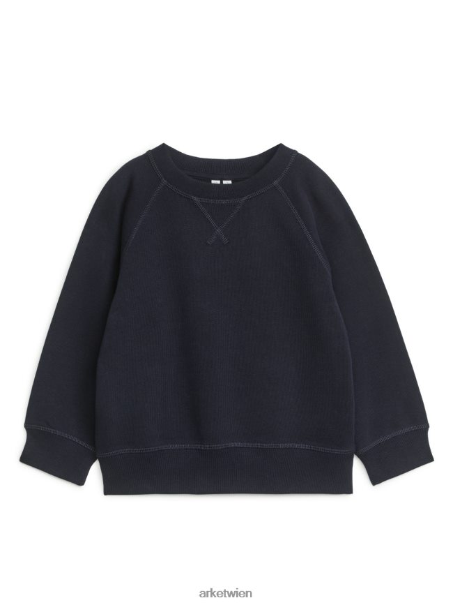 ARKET Sweatshirt mit Rundhalsausschnitt Dunkelblau Kinder 8RF08T1533 Kleidung