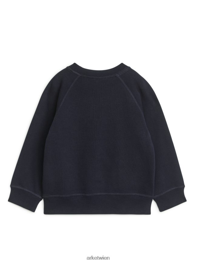 ARKET Sweatshirt mit Rundhalsausschnitt Dunkelblau Kinder 8RF08T1533 Kleidung