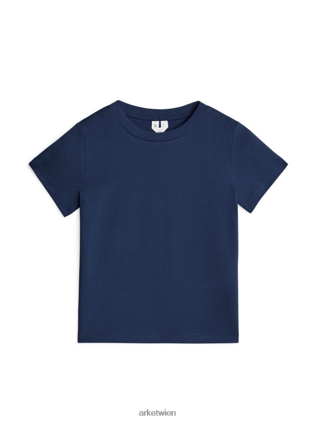 ARKET T-Shirt mit Rundhalsausschnitt Blau Kinder 8RF08T1534 Kleidung