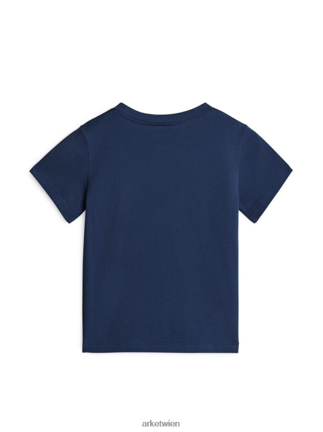 ARKET T-Shirt mit Rundhalsausschnitt Blau Kinder 8RF08T1534 Kleidung