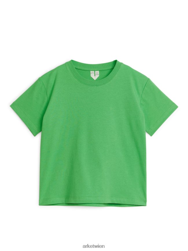 ARKET T-Shirt mit Rundhalsausschnitt Grün Kinder 8RF08T1506 Kleidung